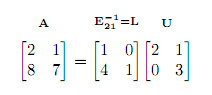 A=LU